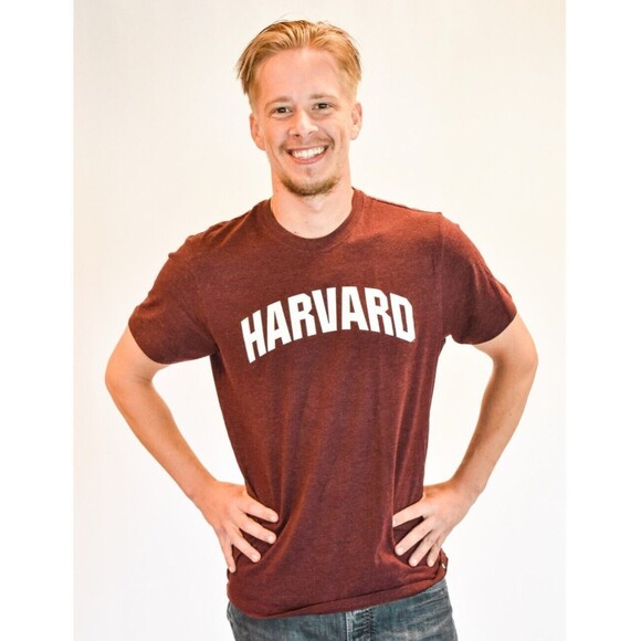 New '47 BRAND Harvard University Burgandy T-SHIRT Size Large 100% Cotton - Picture 1 of 5